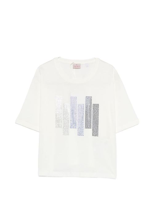 T-shirt donna Emme Marella bianca con stampa EMME Marella | TESSILE001